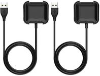 MoKo Charger Compatible with Fitbit Versa 2, 2-Pack Portable Replacement ChargerDock Charging Stand Station Cradle Adapter with USB Charger Cable Cord fit Fitbit Versa 2 Smartwatch - Black