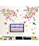 Decals Design 'Flowers Branch' Wall Sticker (PVC Vinyl, 60 cm x 90 cm),Multicolor