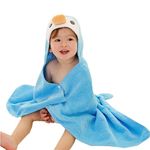 Plush Hooded Baby Towels by DEIGO | Baby Bath Towel for Bath and Water Fun | Soft, Absorbent Cotton Terry Baby Bath Towel | Gender Neutral Baby Gift