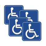 XTRAYXRAY Handicap handi cap Sticker wheelchair disabled window parking Decal Window Bumper Decal Sticker Suitable for Cars, Trucks 4PCs