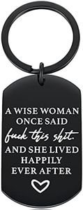 Funny Gifts for Women - Mothers Day Gifts for Mom, Wife, Sister, Daughter - Unique Friendship, Retirement, Birthday Gifts for Best Friends, Coworker - A Wise Woman Once Said Keychain