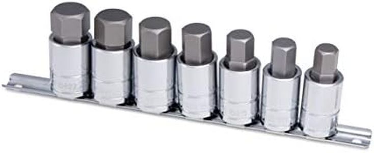 Titan 16157 7-Piece 1/2-Inch Drive Metric Large Hex Bit Socket Set