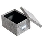 Globe-Weis/Pendaflex Fiberboard Index Card Storage Box, 5 x 8 Inches, Black Agate (95 BLA)