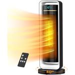 COMFYHOME 72CM 2000/1000 Watts PTC Ceramic Room Heater for Home w/Remote, 12H Timer, Overheat & Tip-Over Protection, ISI Approved, Electric Fan Heater - Small