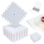 9Pcs Blocking Mats for Knitting and Crochet - 0.67" Thick Interlocking EVA Foam Board with Precise Grid Lines for Steam Blocking - Includes 50 T-Pins and Storage Bag for Professional Finishing
