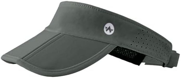 WANDER Sports Sun Visor Hats Adjustable Running Golf Tennis Mesh Folding Cap for Women Men(Dark Grey)