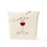 CafePress 100 Percent Chance Of Wine Tote Bag Natural Canvas Tote Bag, Reusable Shopping Bag