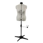 Sewing Online Adjustable Dressmakers Dummy, in Cream Fabric with Hem Marker, Dress Form Sizes 16 to 22 - Pin, Measure, Fit and Display your Clothes on this Tailors Dummy - 023817-CREAM