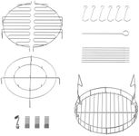 BBQ PLUS Turkey Fryer Accessory Kit for Char-Broil Big Easy Fryer,Bunk Bed Basket,Skewers,Hooks Replacement Parts for Charbroil Oilless Turkey Fryer Propane