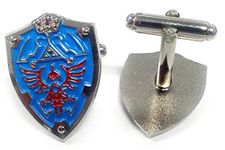 Video Game Collectibles Legend of Zelda Hylian Triforce Mini Shield Cufflinks Cuff Link Set Pair