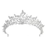 Baroque Crystal Wedding Crown Women Girls Rhinestone Tiara Design Headband Princess Queen Hair Accessories for Birthday Prom Bridal Hen Party Halloween Christmas Costume Party Gifts Jewelry