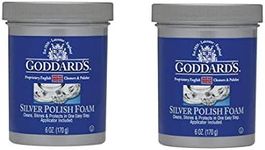 Goddard's Silver Polisher, Cleansing Foam with Sponge Applicator, Tarnish Remover, 170g/6 oz, Pack of 2