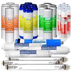 iSpring F31KU75 3-Year 7-Stage UV Alkaline Reverse Osmosis Water Filter Fits RCC7AKUV, 31Pcs Set, White