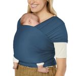 Ergobaby Baby Sling for Newborns from Birth up to 11.3 kg, Aura Knit Sling wrap Made from Recycled Fabrics, Elasticated and Breathable, Unisex Sling wrap, Twilight Navy