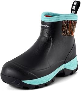 WOVENPAK Ankle Boots for Women, Rubber Rain Boots Waterproof Women, Ankle Garden Mud Boots Shoes, Rubber Boots for Womens Insulated Lightweight Short Boot Outdoor, Garden, Yard Work, Size 7
