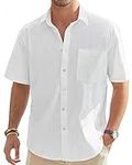 J.VER Men's Half Sleeve Linen Shirt