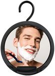 Hangable Fogless Shower Mirror for Shaving with 360° Swivel Hook for Hanging - Anti Fog Shatterproof Surface and Razor Holder - Fill back Basin with Hot Water for Fog Free Shave (8" Diameter)