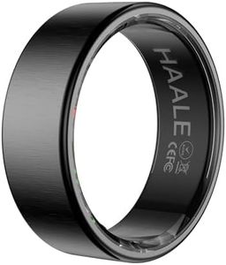 HAALE Smart Ring Stainless Steel for Android & IOS Bluetooth 5.0 - Fitness Rings Men & Women - Health Tracker IP68 Waterproof - Sleep & Stress Menstrual Cycle