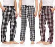 DARESAY 3 Pack: Plaid Pajama Pants 