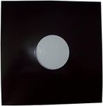 50 Quality Large Gloss Finish Black Card 12" LP Record Vinyl Sleeves Covers Protectors with Large Centre Hole - Size 310 x 305mm - Scratch/Mark Protection - Protective Packaging