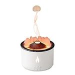 Volcano Humidifier with Flame and Volcano Atomization Modes, Large 300ML/10.56oz Capacity, Waterless Auto-Off and Timer, Aromatherapy Essential Oil Diffuser for Home, Bedroom, and Office (Flame Color)