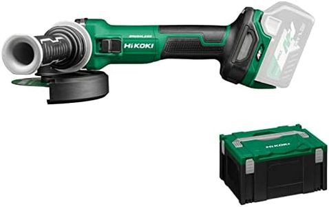 HiKOKI Meuleuse d’angle sans fil - 36V, 125mm, moteur sans balais, vitesse variable, protection contre le recul, LED, résistant à l’eau et à la poussière, pour le travail du métal et de la pierre