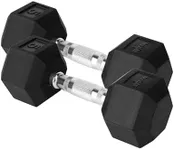 Cast Iron Chrome Grip Hex Dumbbell 5 lbs - Pair