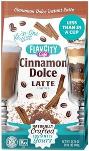 FlavCity Café Cinnamon Dolce Latte - Flavored Instant Coffee Powder Mix with Grass-Fed Whole Milk & Real Cinnamon - Instant Latte Made from Real Ingredients - All In One, Just Add Water (20 Servings)