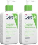 CeraVe Hydrating Cleanser For Normal To Dry Skin (236ml) - Non-Foaming Face Wash with Hyaluronic Acid And Ceramides | Non-Comedogenic, Non-Irritating And Fragrance-Free Cleanser (Pack of 2)