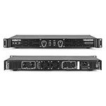 VONYX VDA1000 DJ PA Power Amplifier, 19" 1U Rack Space Mountable, Stereo Channel 2x 500W Class D 1000W Amp with XLR Jack Combi Inputs NL-4 Speaker Outputs