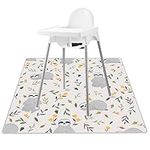 Newthinking Splash Mat for Under Highchair, 55inch Large Waterproof Splash Mat with Non-Slip Backing for Highchair Floor Baby Play (Sloth)