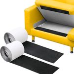 4 Inch x 10 Feet Hook and Loop Tape Roll with Heavy Duty Adhesive - Keep Couch Cushions from Sliding, Anti Slip Rug Gripper, Wall Adhesive Strips, No Punching Wall Mounting - Black