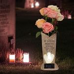 Solar Memorial Cemetery Flower Vase