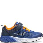 Saucony Kids Boys Wind A/C Running Shoe, Navy, 10.5 W US