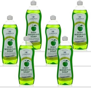 Juniper CLEAN, Dish Soap, Green Apple Scent, Liquid Dish Washing Soap Squeeze Bottle 25 Fl Oz (Pack of 6)