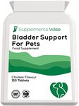 Bladder Support For Dogs and Cats - UTI Treatment - Urinary Tract Infection and Cystitis Relief - D-Mannose and Cranberry Tablets for Dogs -UTI Treatment for Cats - 120 Chicken Flavour Tablets