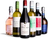 The Wine Flyer Italian Mixed Wine Case - 6 Bottles of 75 cl, Including Prosecco, Prosecco Rosé, Pinot Grigio, Nero D'Avola, Montepulciano and Grillo