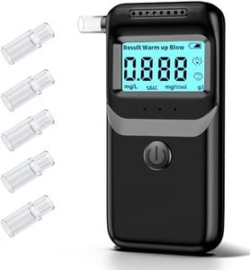 Breathalyzer,Portable Breathalyzer for Alcohol Tests Fast-High-Accuracy Alcohol Breathalyzer Tester with LCD Display and 5pcs Reusable Mouthpieces for Personal&Professional Use