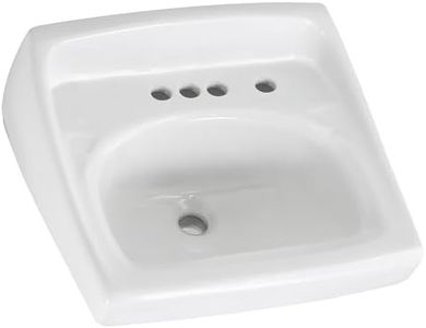 American Standard Lucerne Wall-Mount Lavatory Sink with 4-Inch, White, 0355034.020