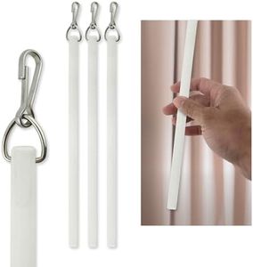 Amazing Drapery Hardware 9.5mm Premium White Fiberglass Drapery Wand, 30-Inches, 3 Pack - Easy Install & Sturdy Curtain Pull Rod - Ideal for High Hanging Drapes & Heavy Curtains in Homes & Offices