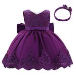 Dressy Daisy Toddler Girls Wedding Flower Girl Lace Dress with Headband Special Occasion Pageant Birthday Party Dresses Size 4T to 5T, Dark Purple 426