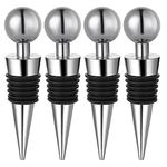 Prasacco 4 Pcs Wine Stoppers Reusable Wine Bottle Stoppers Bottle Saver Sealer Wine Corks for Wine Champagne Prosecco Beer Spirits Gifts