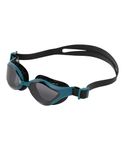 ARENA Unisex Adult Air-Bold Swipe Anti-Fog Training Swim Goggles for Men and Women Cushioned Seals Superior Comfort Non-Mirror Lens, Smoke/Green Lake/Black