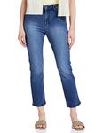 AKA CHIC Women Straight Fit Mid Rise Stretchable Cotton Jeans