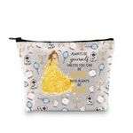 Beauty Movie Makeup Bag Beast Fans Gift Belle Princess Birthday Gift Fairy Tales Cosmetic Bag (ALWAYS BE Bellee ca)