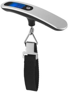 Luggage Scale 50kg 110lb Digital Travel Scale for Suitcases Hanging Scale with LCD Display Stainless Steel High Precisio