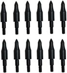 12pcs Custom High Precision 125 Grain Field Points, 125gr Crossbow Arrow Tips for Bow and Arrow Target Practice, Screw-in Bullet Points for 5/16 Inch Arrows, Hunting Archery Target & Accessories