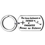 Nimteve Dad Gifts From Son Daughter Dad Keychain Father Keyring Key Tags For Daddy Papa Men Jewelry For Father's Day Birthday, The Love Between a Father&daughter Knows No Distance, One Size