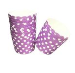 Paper Cupcake Liners, Muffin Cups for Baking/Wedding/Function (dottet Designs) Pack of 50 (Purple)