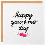 Happy Anniversary Card for Husband and Wife - Valentines Day Card for Him or Her - Happy You & Me Day - Romantic Greeting Card for Boyfriend, Girlfriend